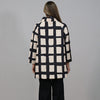 Italian Grid Pattern Woolen Wrap Coat