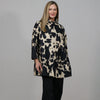 Italian Abstract Smoke Print Woolen Coat