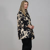 Italian Abstract Smoke Print Woolen Coat