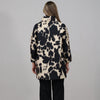 Italian Abstract Smoke Print Woolen Coat