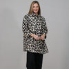 Italian Airbrushed Leopard Print Woolen Coat