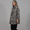 Italian Airbrushed Leopard Print Woolen Coat