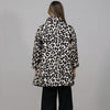 Italian Airbrushed Leopard Print Woolen Coat