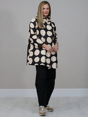 Italian Polka Dot Woolen Coat