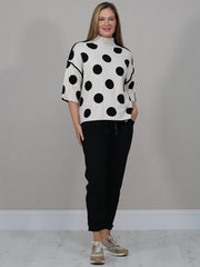 Studio Luxe Polka Box Top