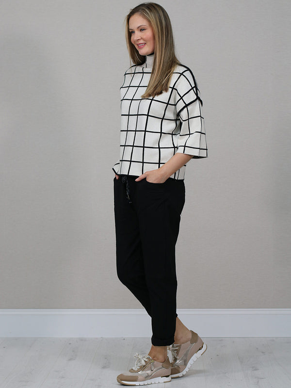 Studio Luxe Grid Knit Top