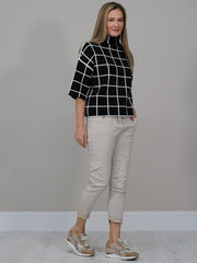 Studio Luxe Grid Knit Top