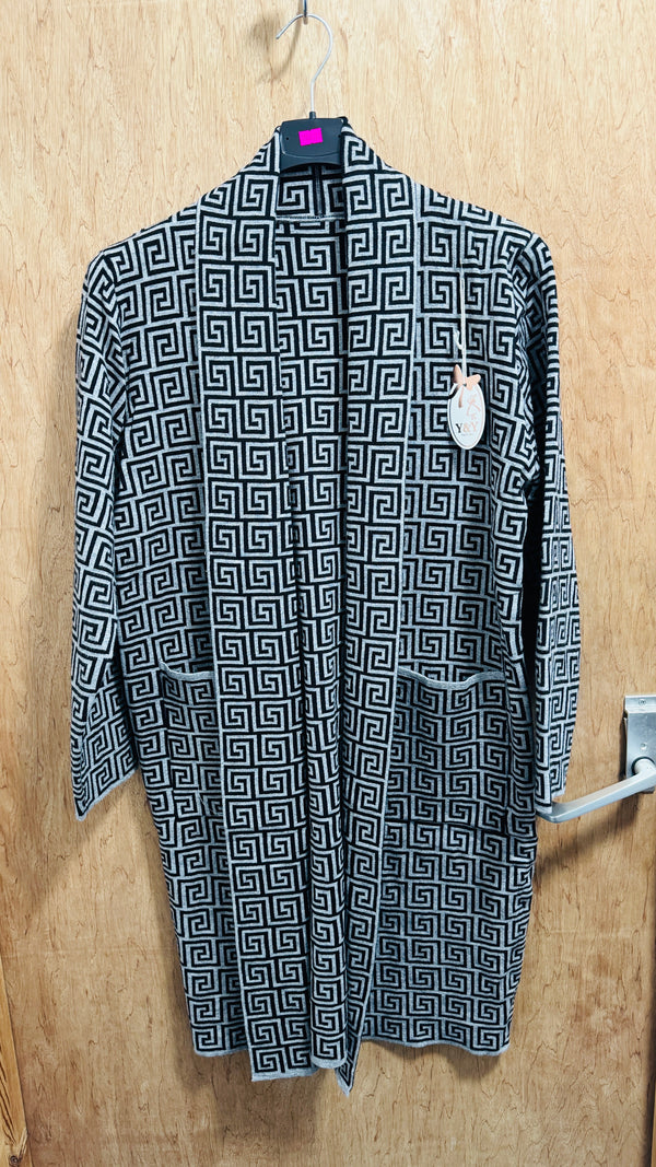 Aztec Print 2 Pocket Cardigan