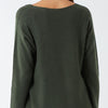 Soft as Cashmere Curved Hem Round Neck