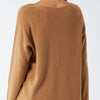 Soft as Cashmere Curved Hem Round Neck