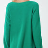 Soft as Cashmere Curved Hem Round Neck