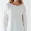 Soft as Cashmere Curved Hem Round Neck