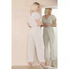 Elasticated Short-Sleeve Belted Jumpsuit