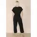 Elasticated Short-Sleeve Belted Jumpsuit