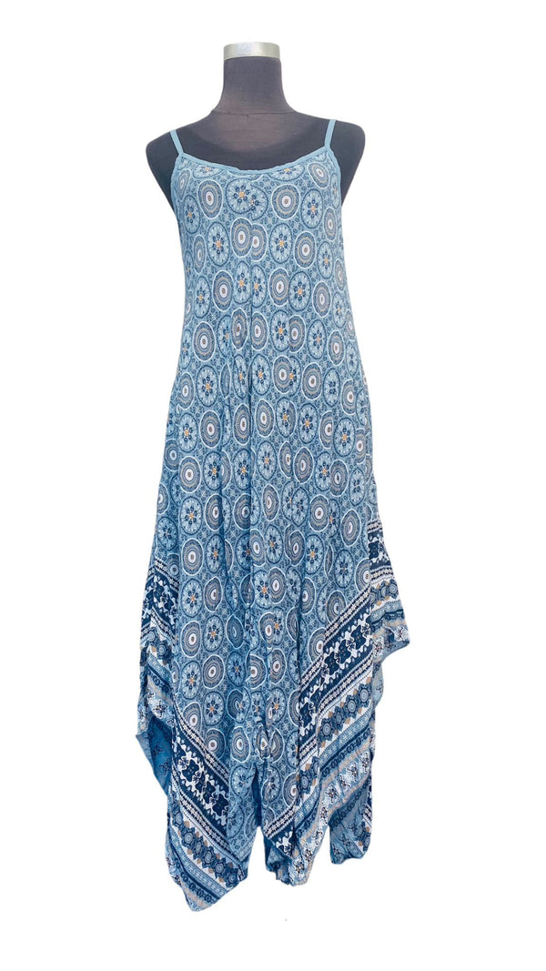 Women's Sleeveless Italian circle Printed Handkerchief Dress
