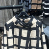 Italian Grid Pattern Woolen Wrap Coat