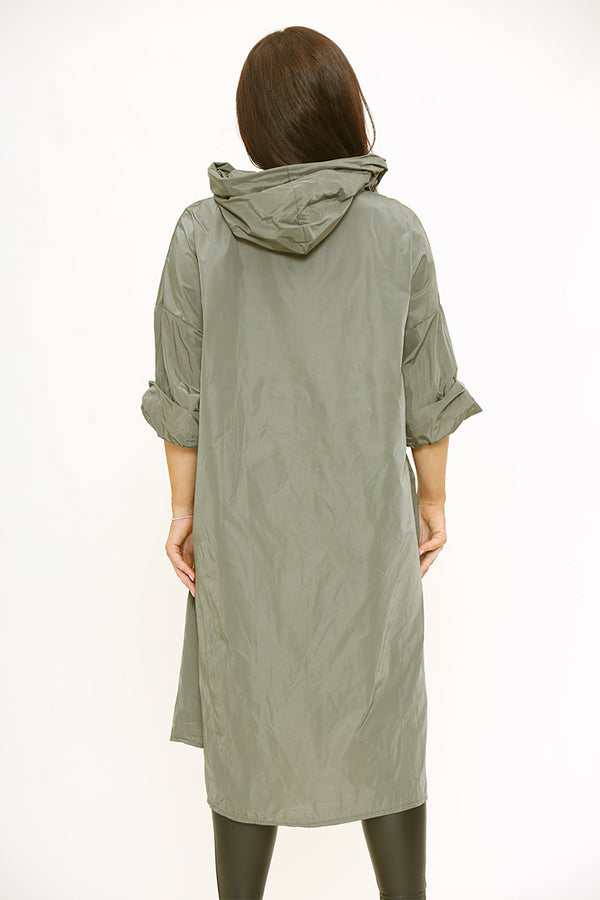 Lightweight Raincoat Hooded Hope Print (Regular & Plus Sizes)