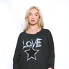 Star Love Print Cotton Sweater