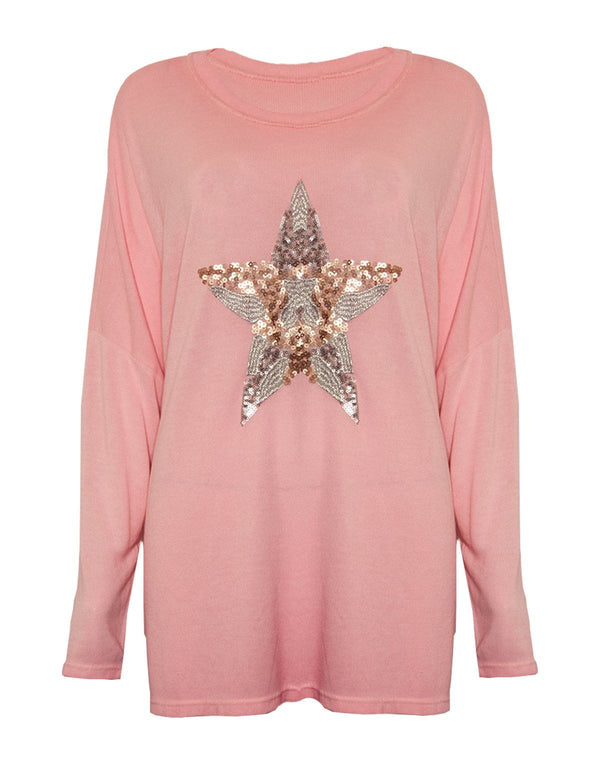 Knitted Star Sequin Top - Envy Manchester