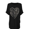 Love Heart Sequin Cotton T-shirt