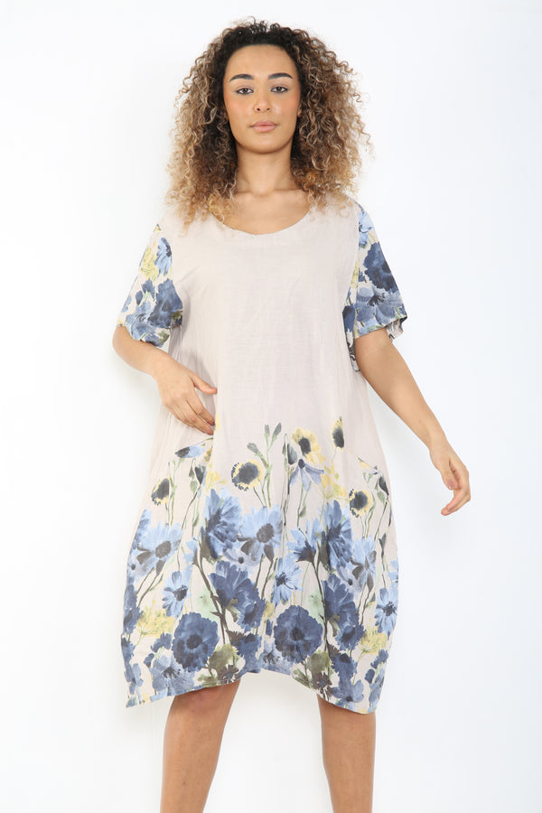 Linen-Flower Dress