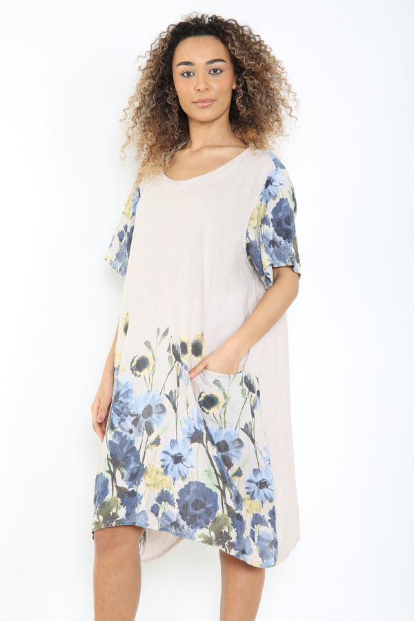 Linen-Flower Dress